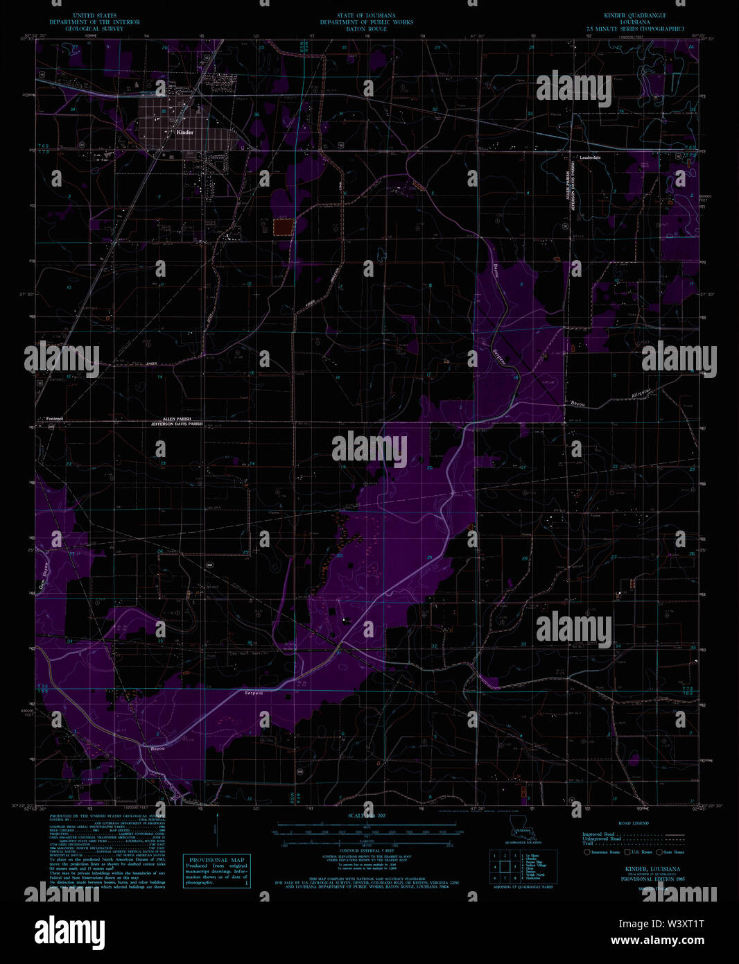 Kinder louisiana map hires stock photography and images Alamy