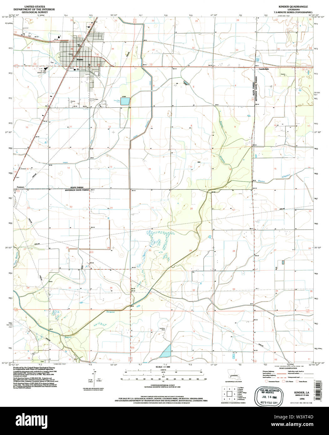 Kinder louisiana map Cut Out Stock Images & Pictures Alamy