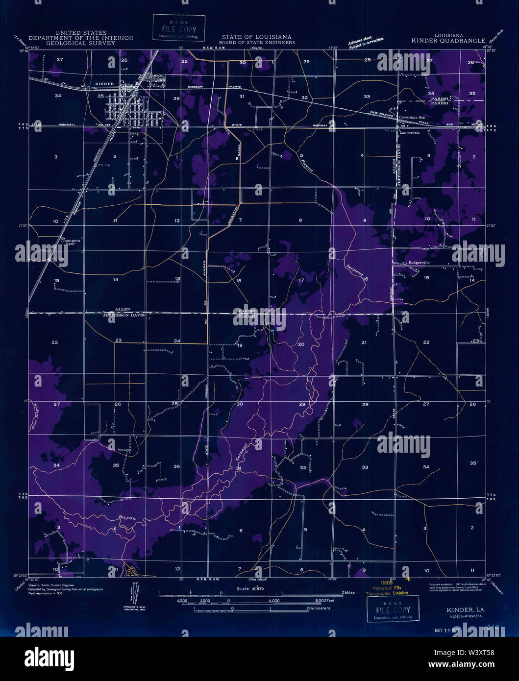 Kinder louisiana map hires stock photography and images Alamy