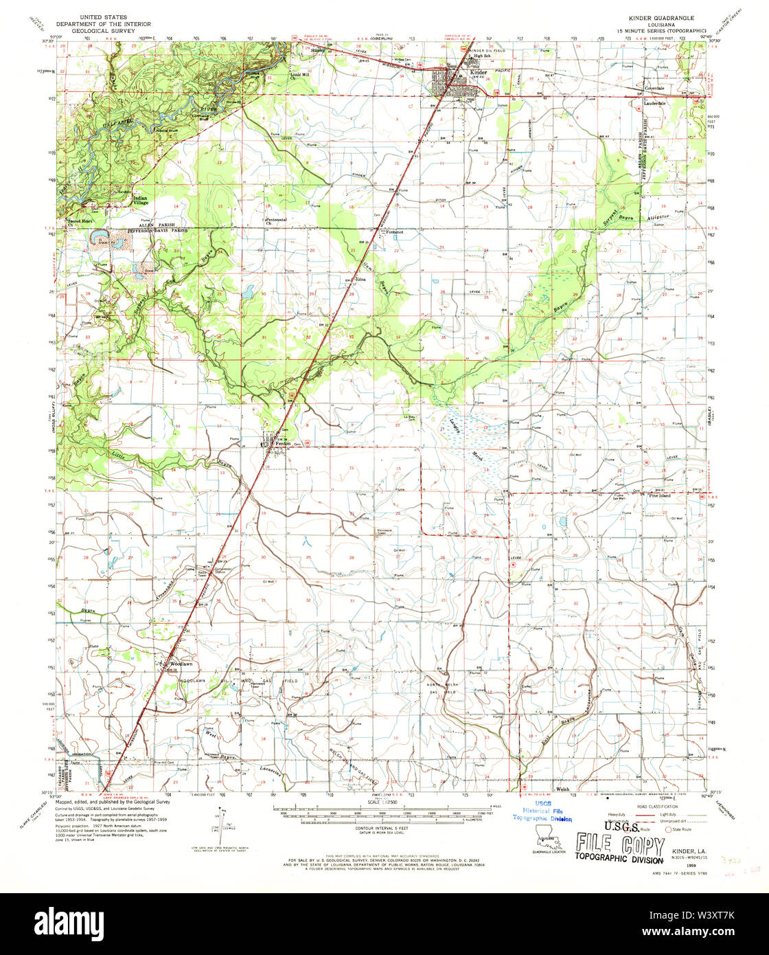 Kinder louisiana map hires stock photography and images Alamy