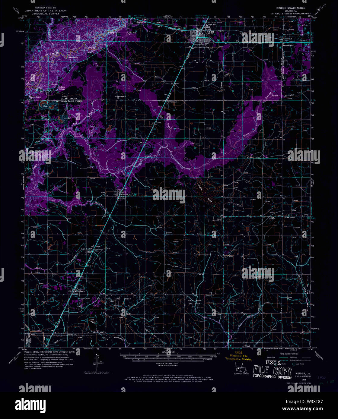 Kinder louisiana map hires stock photography and images Alamy