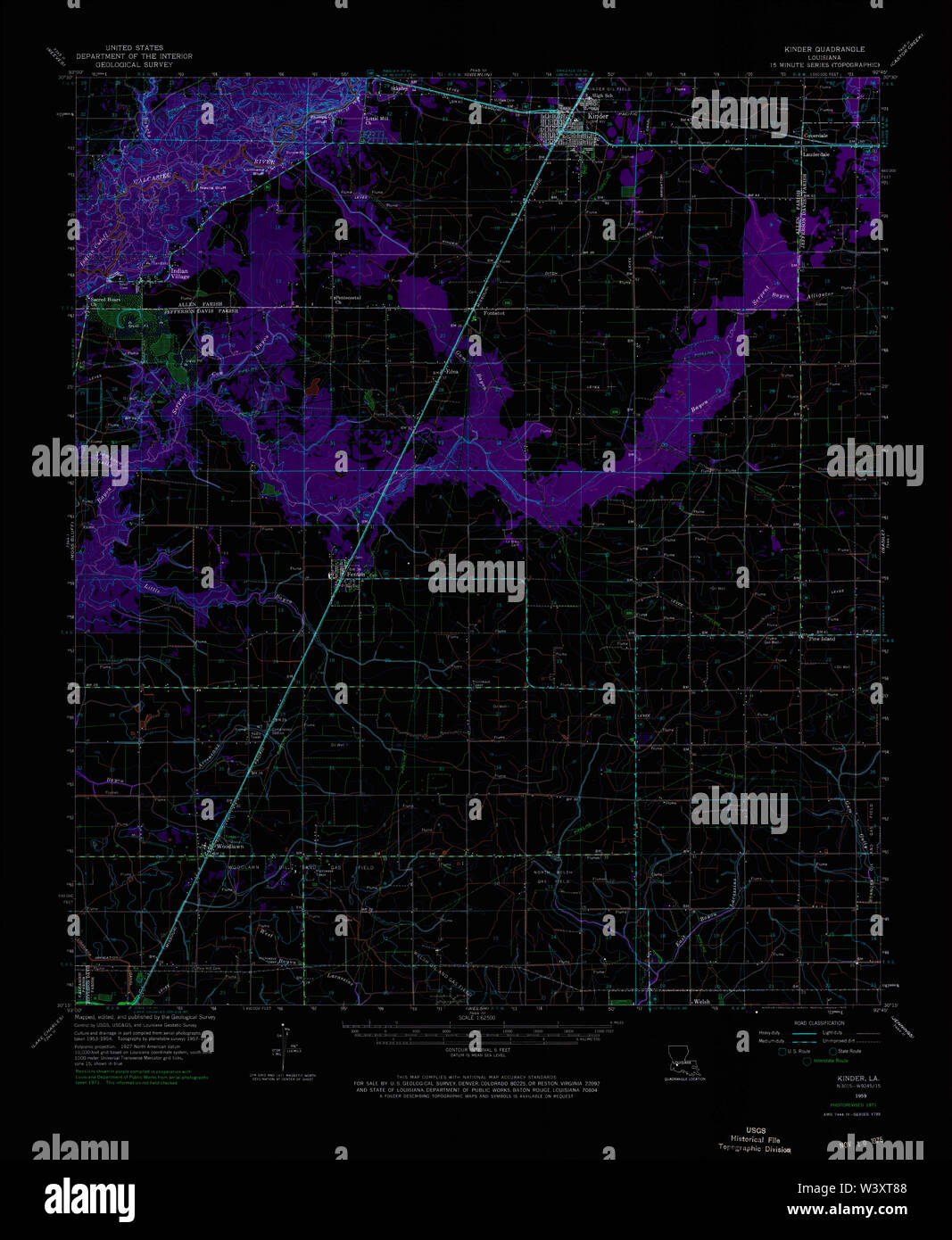 Kinder louisiana map hires stock photography and images Alamy