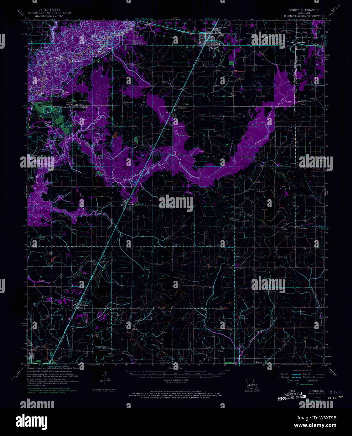 Kinder louisiana map hires stock photography and images Alamy