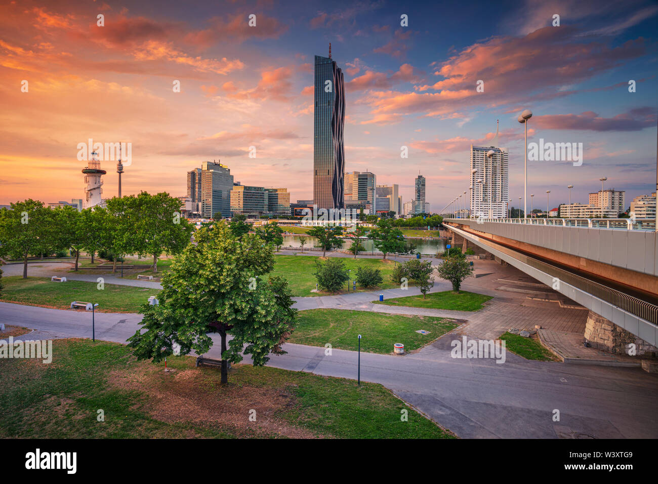 Vienna. Cityscape image of Vienna capital city of Austria during sunset. Stock Photo