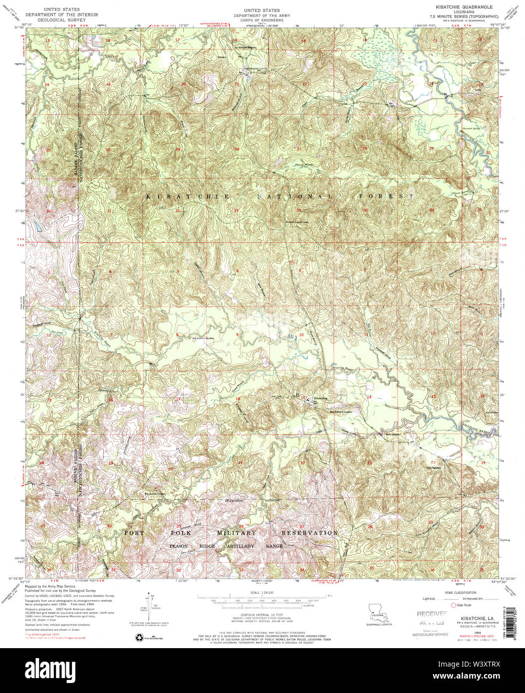 Map of kisatchie hi-res stock photography and images - Alamy