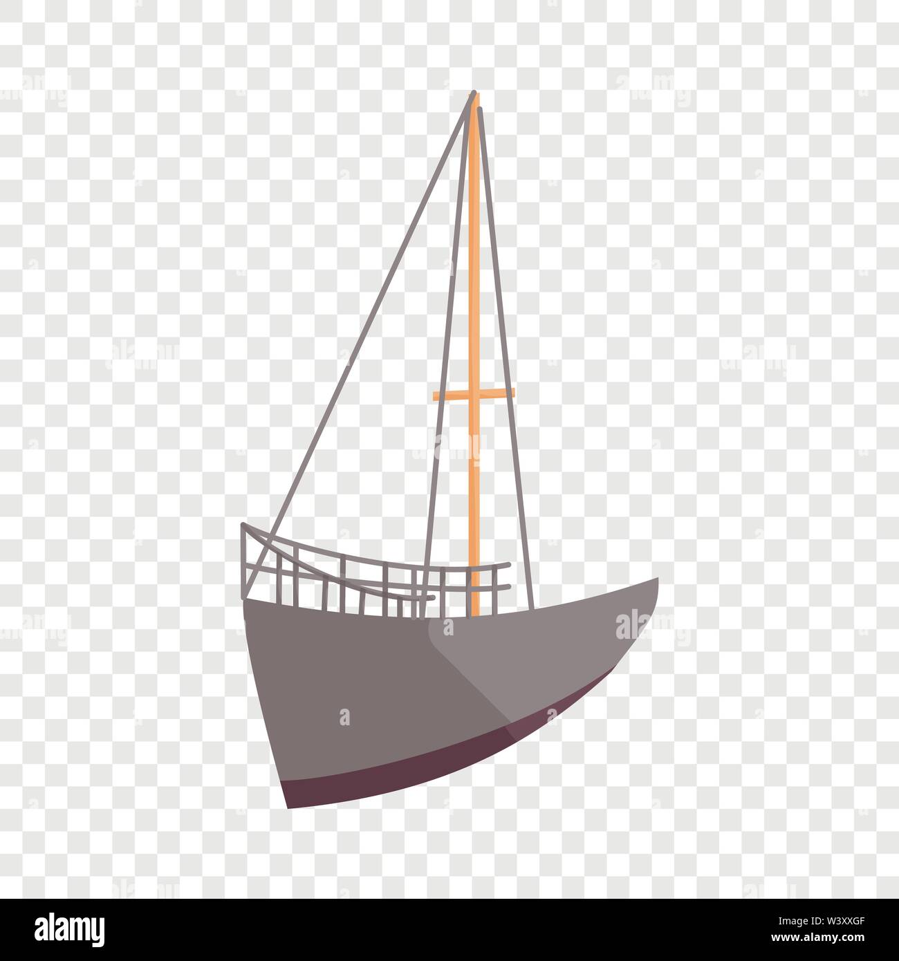 Sailing ship icon, cartoon style Stock Vector