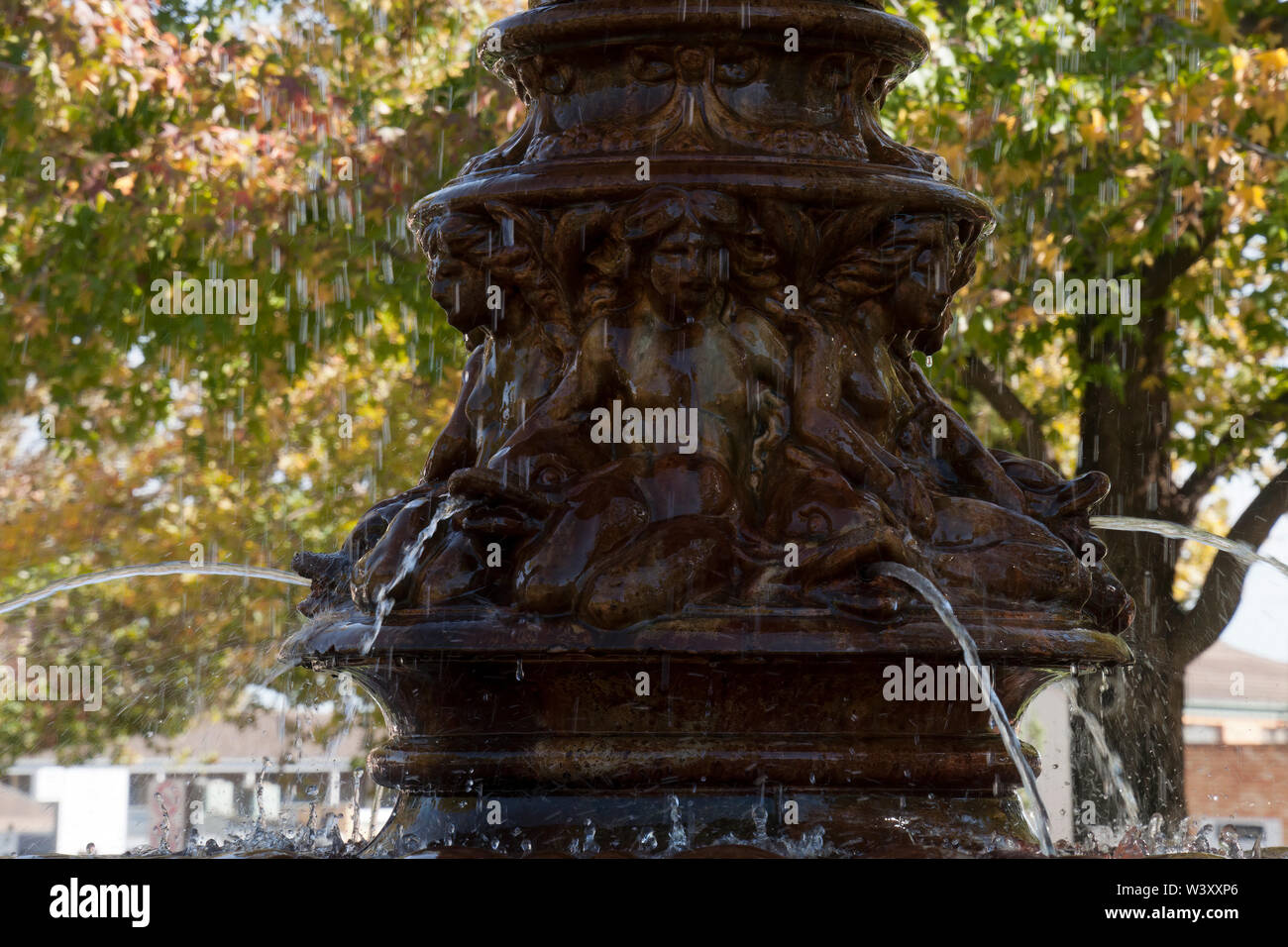 Narrandera Australia, Hankinson Fountain manufactured by the Royal Doulton company, the ceramic fountain is one of only two known to be in existence, Stock Photo