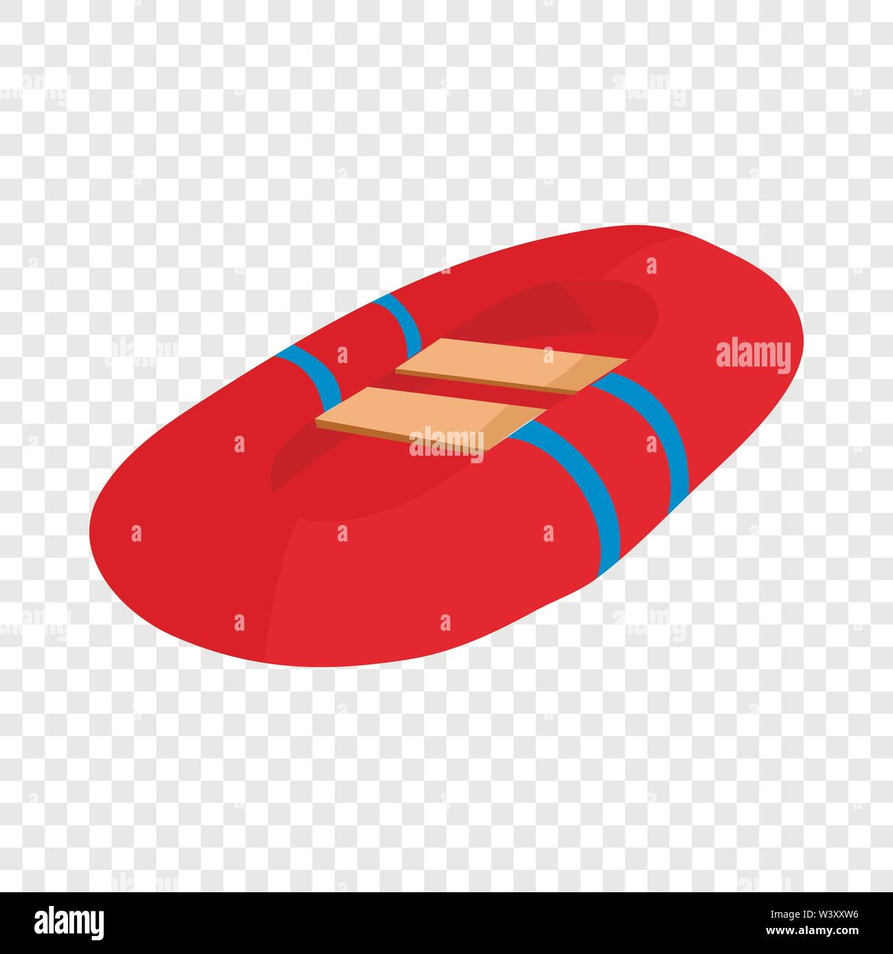 Red inflatable boat icon, cartoon style Stock Vector Image & Art - Alamy