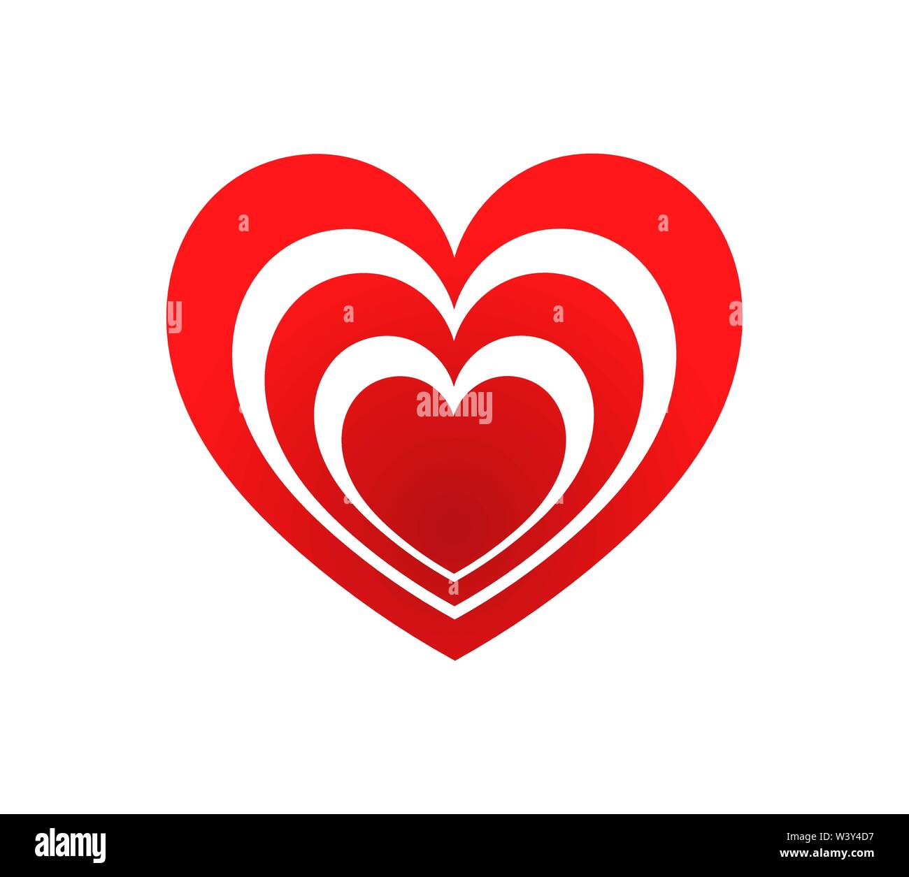 Red heart icon. Vector illustration Stock Vector Image & Art - Alamy