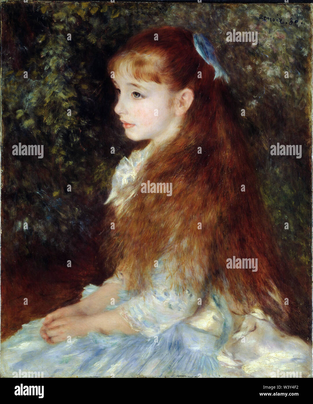 Pierre-Auguste Renoir, Mademoiselle Irène Cahen d'Anvers, (Little Irene), portrait, Impressionist painting, 1880 Stock Photo