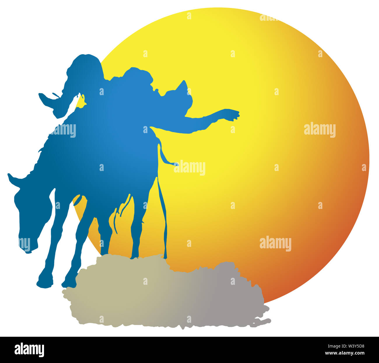 Saddle Bronc Rider Silhouette