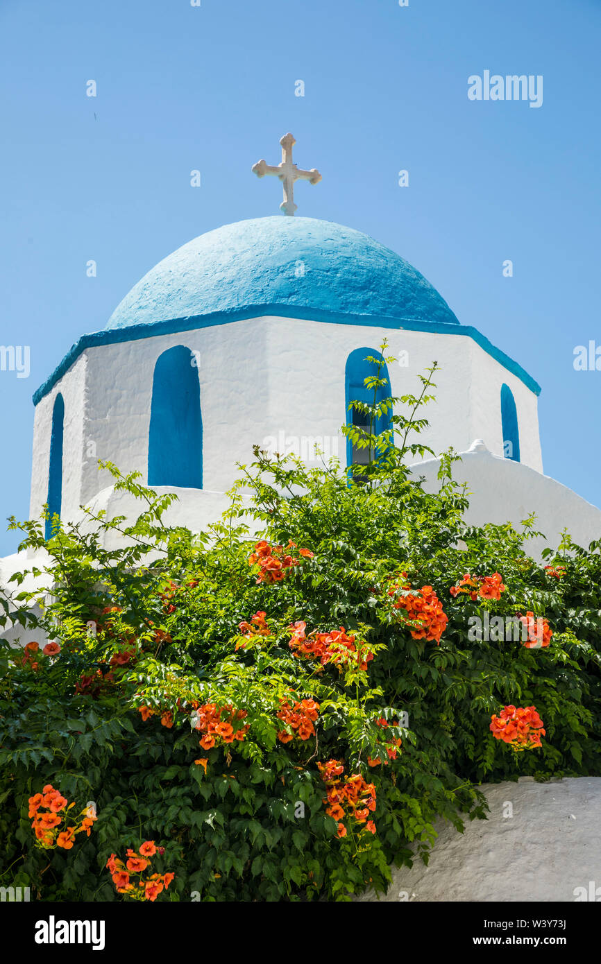 Greek Orthodox chapel, Parikia, Paros, Cyclade Islands, Greece Stock Photo