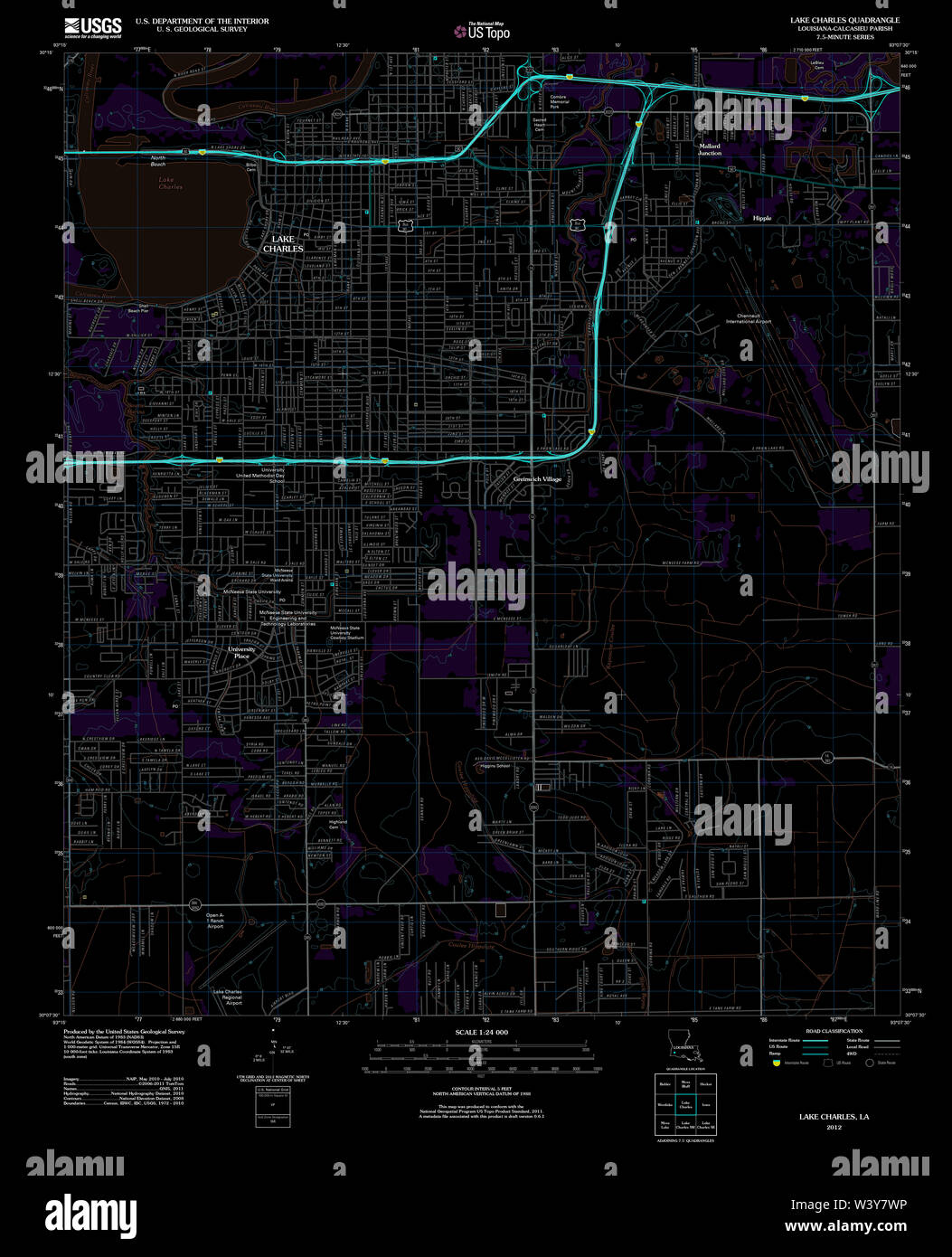Map Of Lake Charles High Resolution Stock Photography and Images Alamy