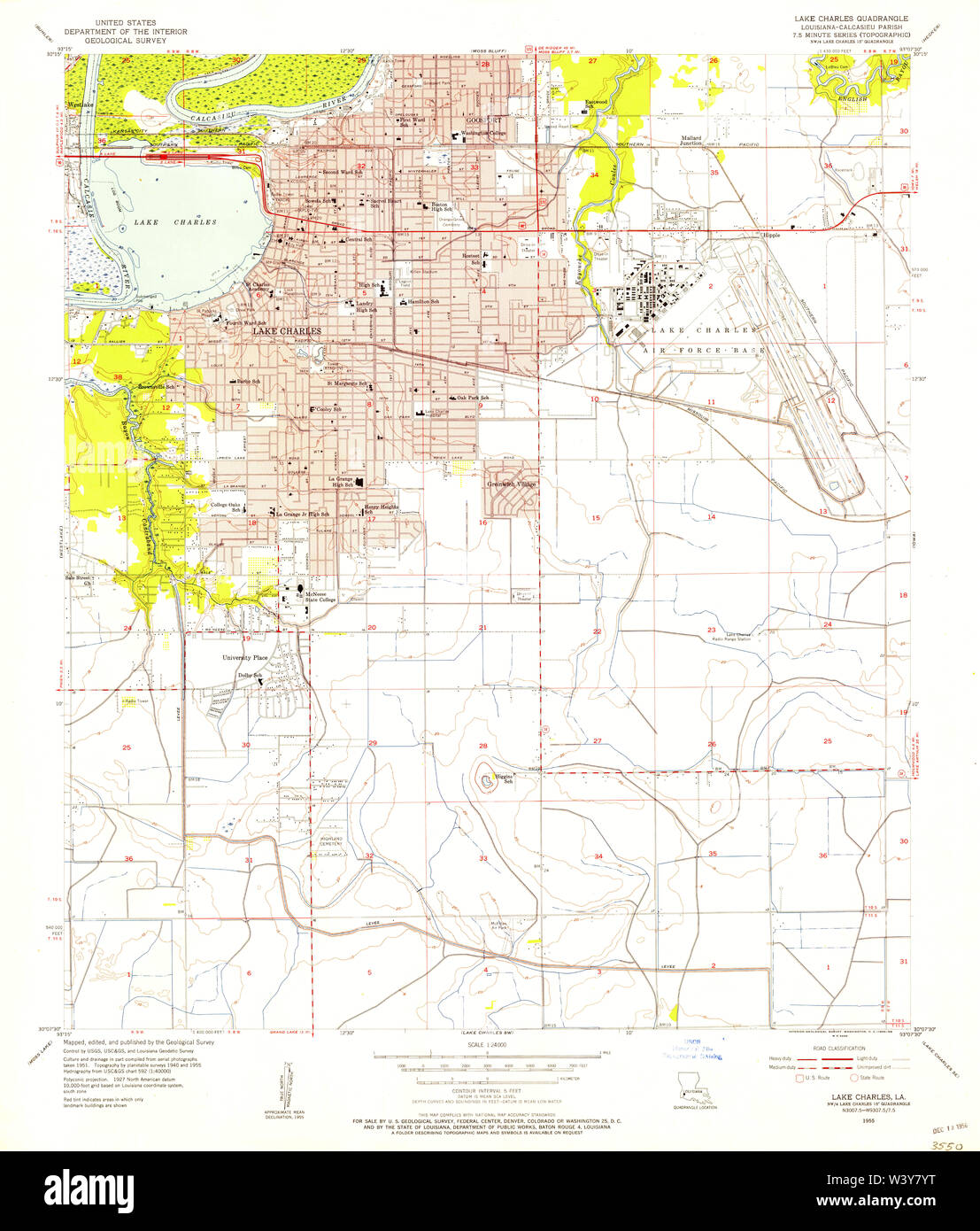 Map of lake charles hires stock photography and images Alamy