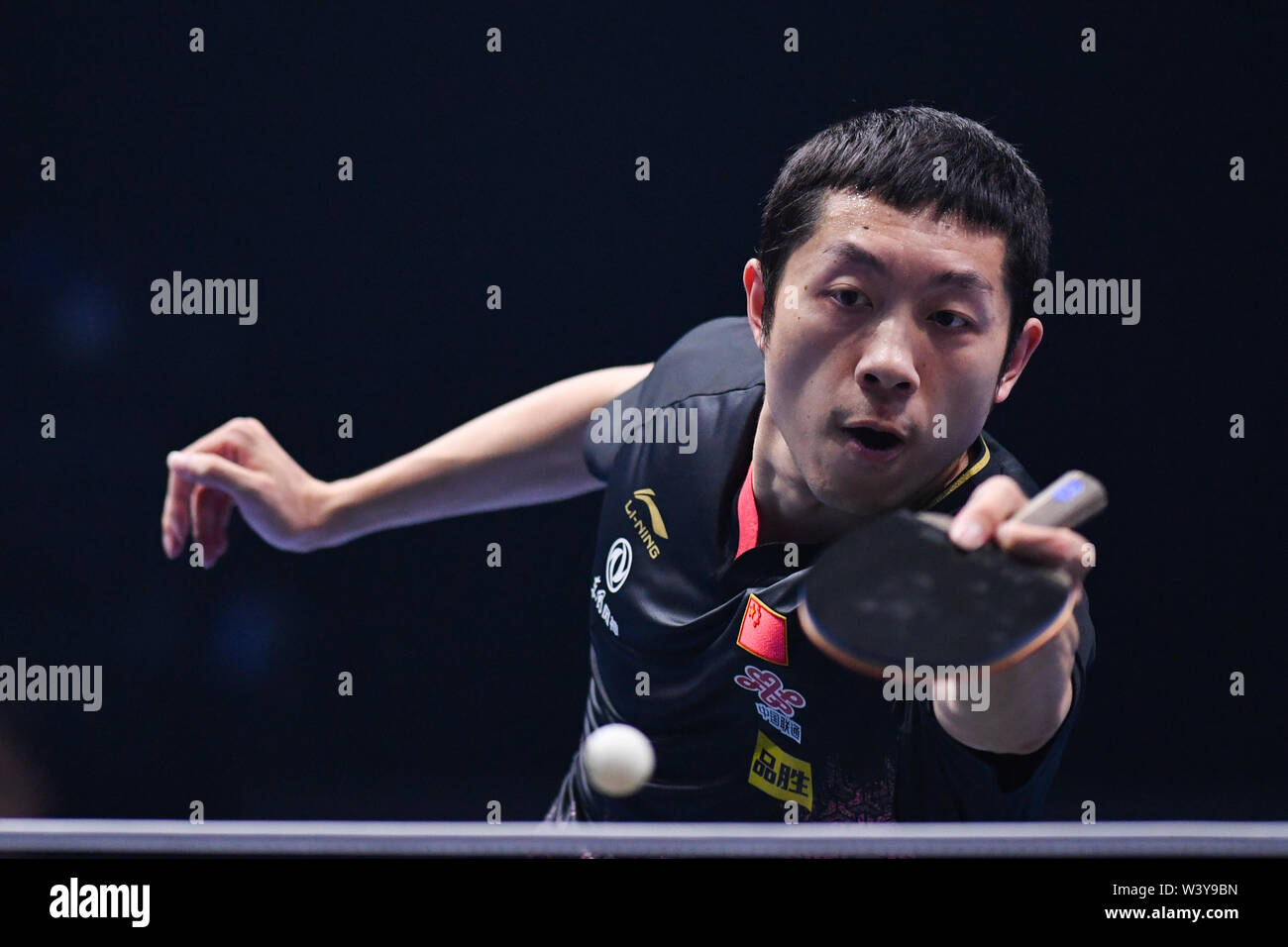 Johor Bahru Malaysia 18th July 2019 Xu Xin Of China Competes During The Men S Singles First Round Match Between Xu Xin Of China And Dimitrij Ovtcharov Of Germany At T2 Diamond 2019