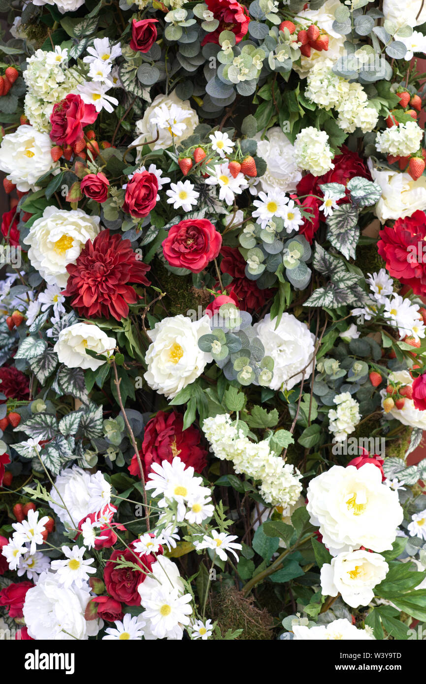 Chelsea in bloom 2019, floral wall display Stock Photo