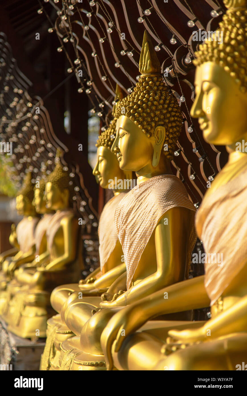 Statues at Seema Malakaya on Bere Lake, Colombo, Sri Lanka Stock Photo