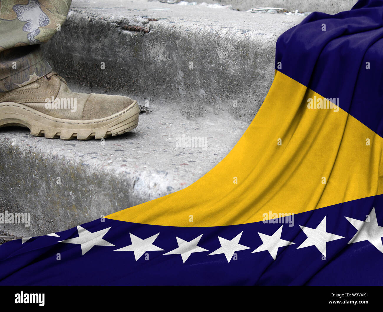 Bosnia herzegovina star flag hi-res stock photography and images - Alamy