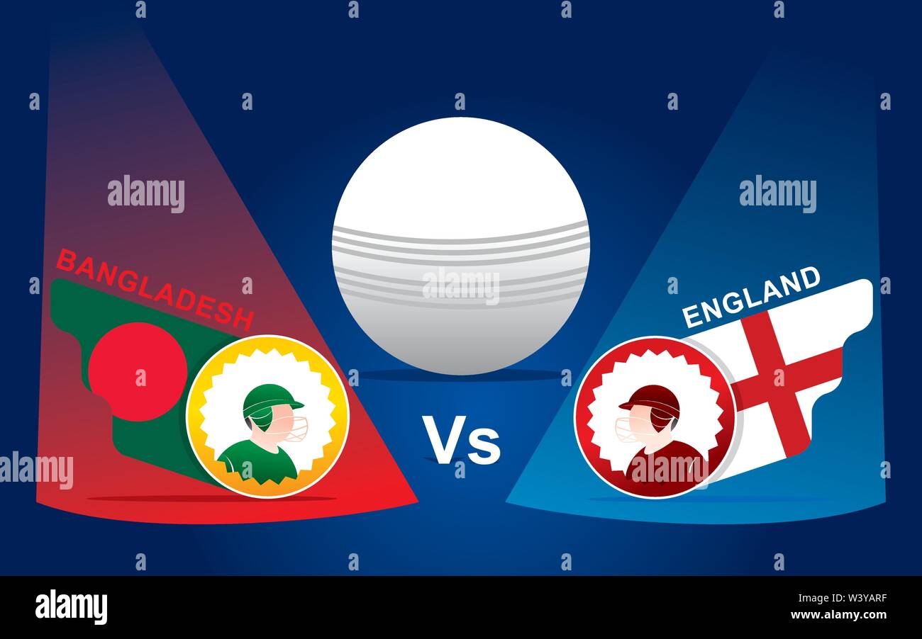 illustration of team playing cricket sports poster design Vector Stock