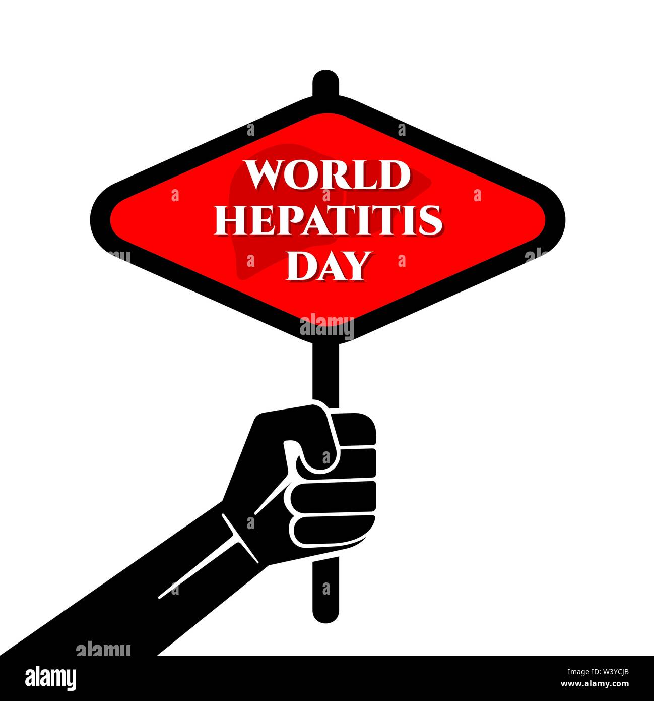 World Hepatitis Day Awareness Poster Design Stock Vector Image Art Alamy