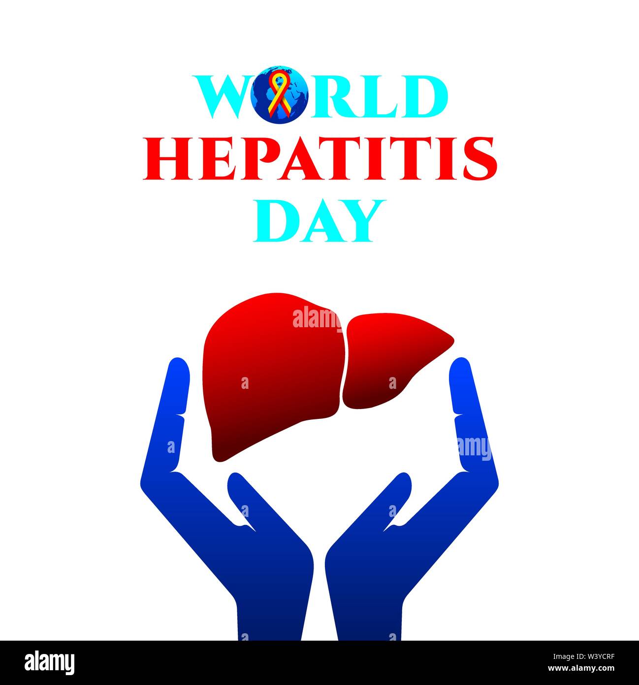 World Hepatitis Day awareness poster design, vector illustration Stock