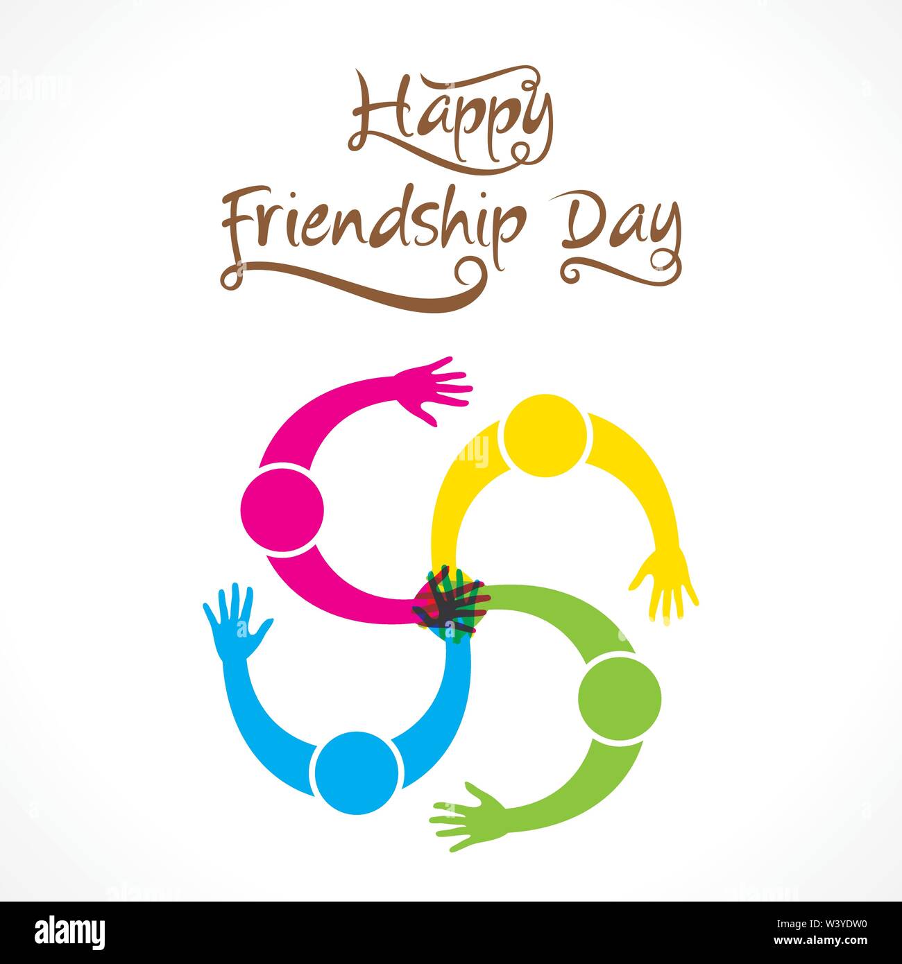 happy friendship day, friends together design Stock Vector Image & Art ...