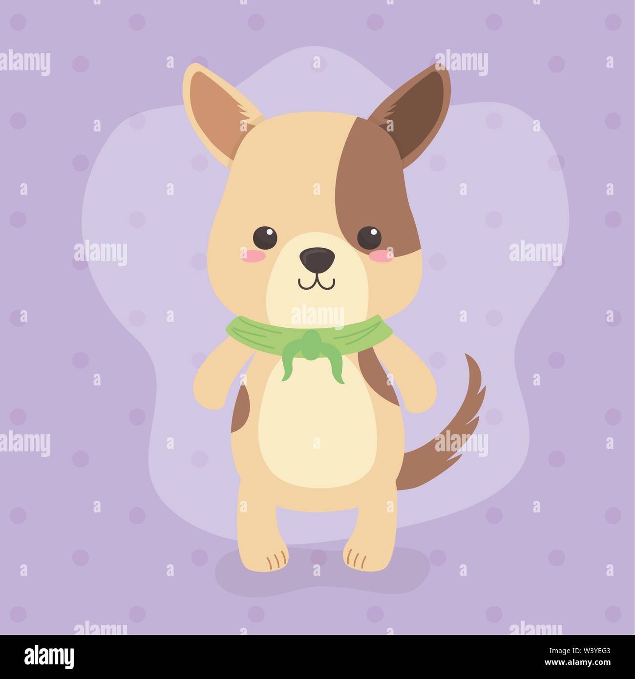 cute and little dog character vector illustration design Stock Vector ...