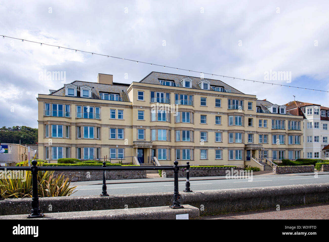 Dorchester, former hotel, now retirements apartments on the seafront in Llandudno Conwy Wales UK Stock Photo