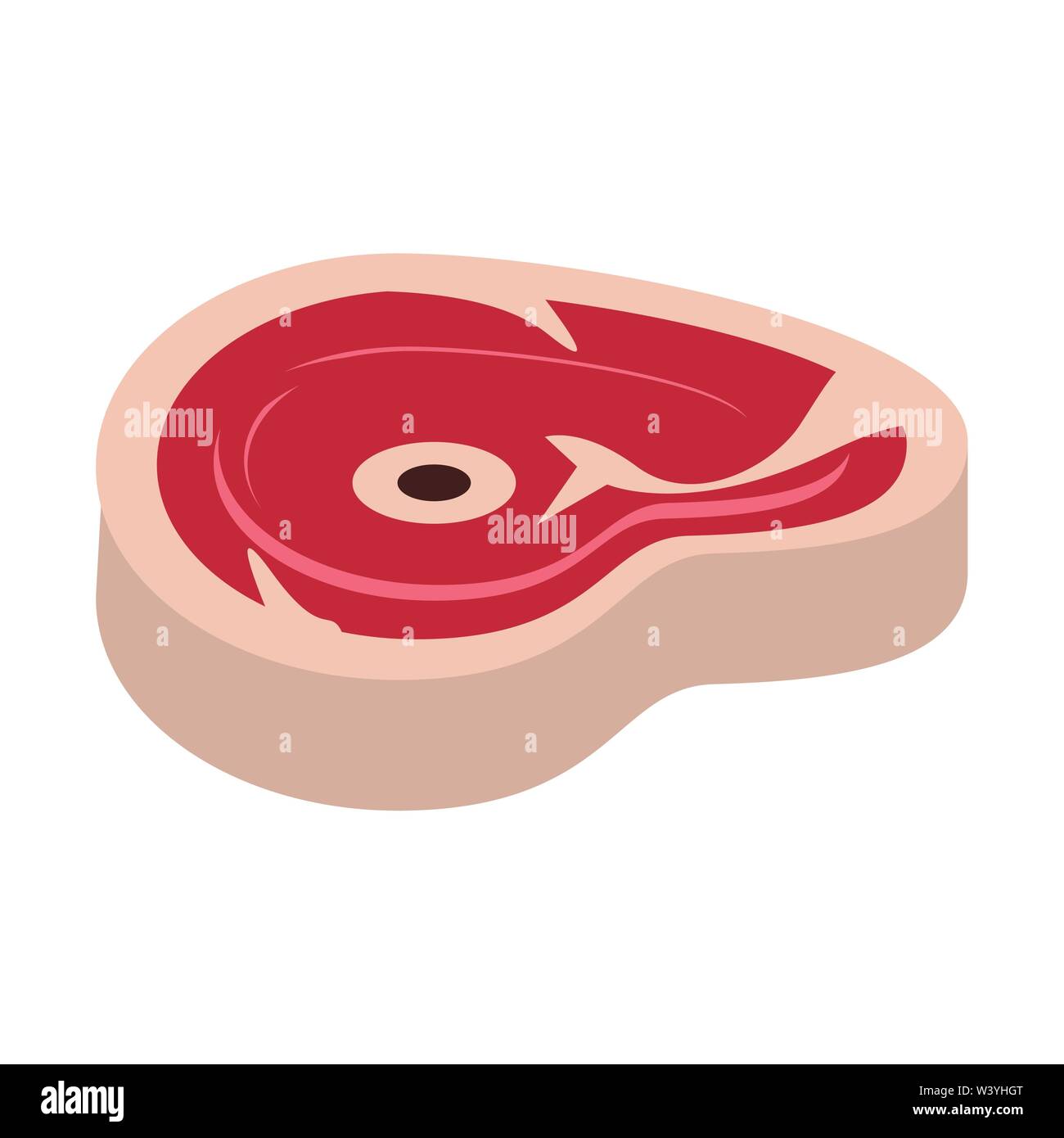 Barbecue beef cut of meat food isolated Stock Vector Image & Art - Alamy