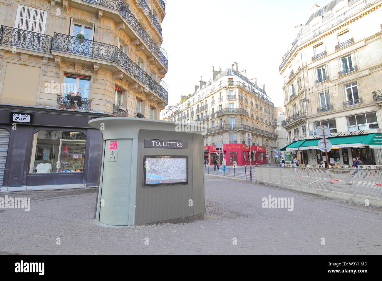 Public toilet in downtown Paris France Stock Photo Alamy