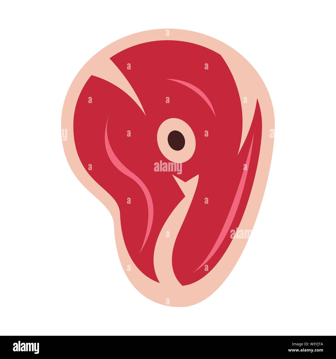 Barbecue beef cut of meat food isolated Stock Vector Image & Art - Alamy