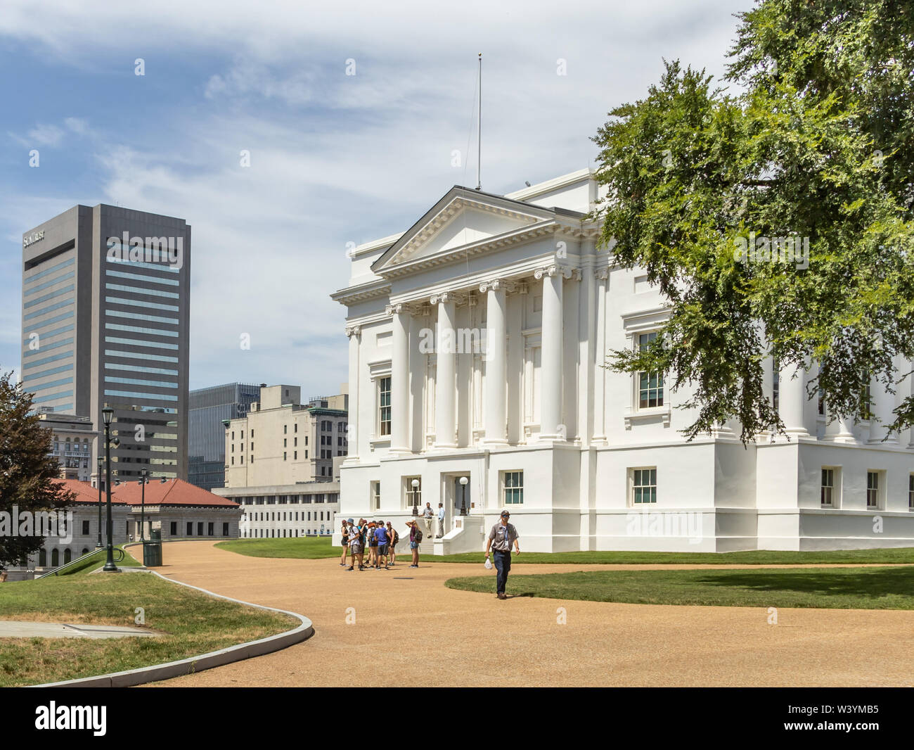 VIRGINA STATE CAPITOL, RICHMOND, VA - CIRCA 2019. The Capitol was designed by Thomas Jefferson and first occupied in 1788 by Virginia's General Assemb Stock Photo