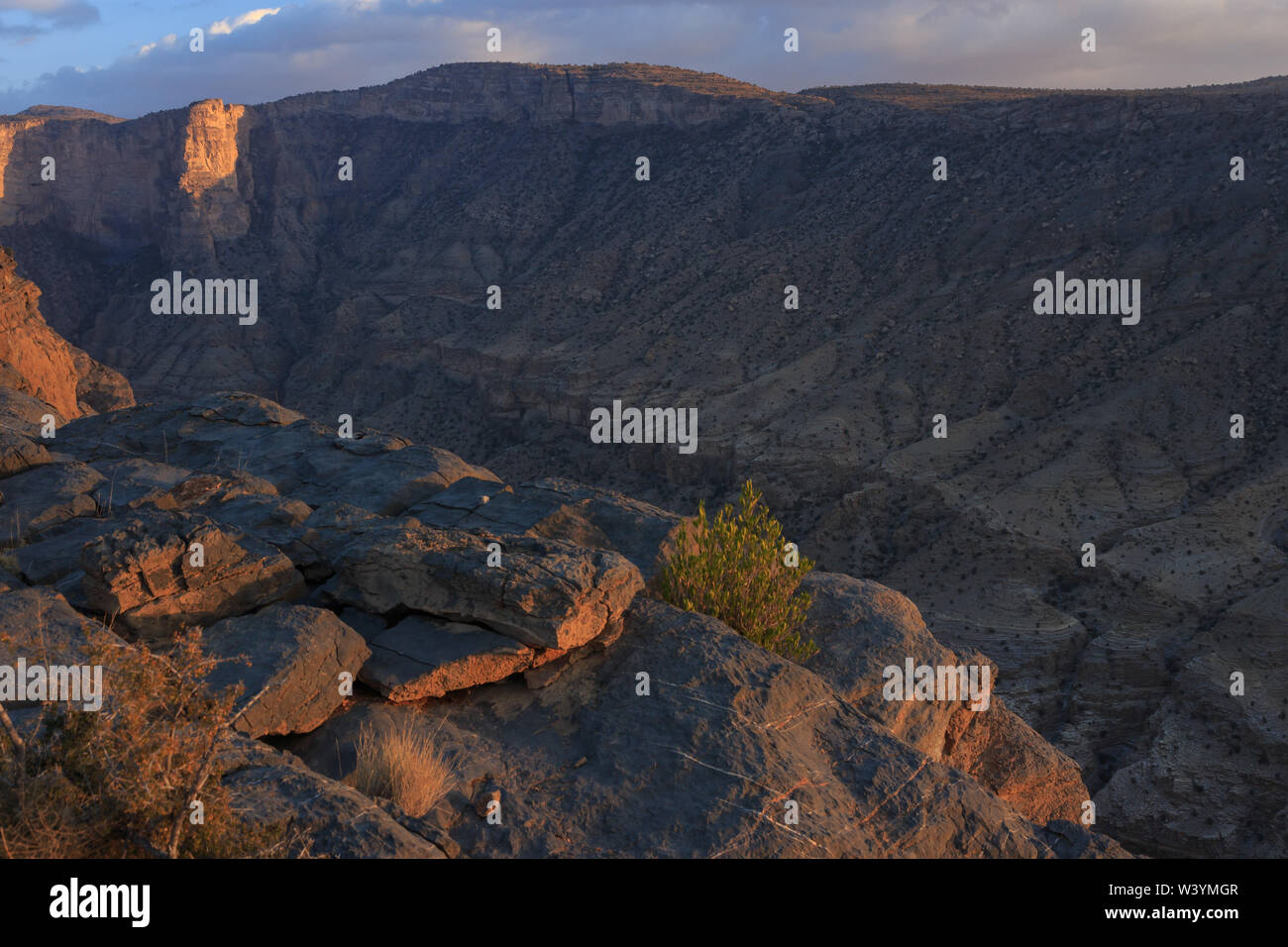 Hajar Mountains in east of Oman Stock Photo