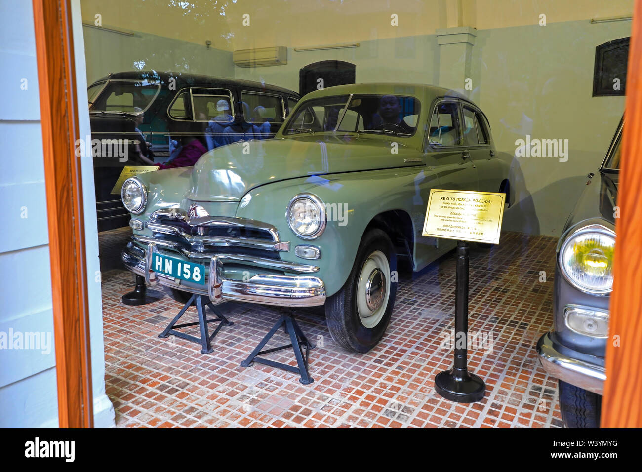 A car given to President Ho Chi Minh by the Soviet Government in 1955 at his house in Hanoi, Vietnam, Southeast Asia Stock Photo