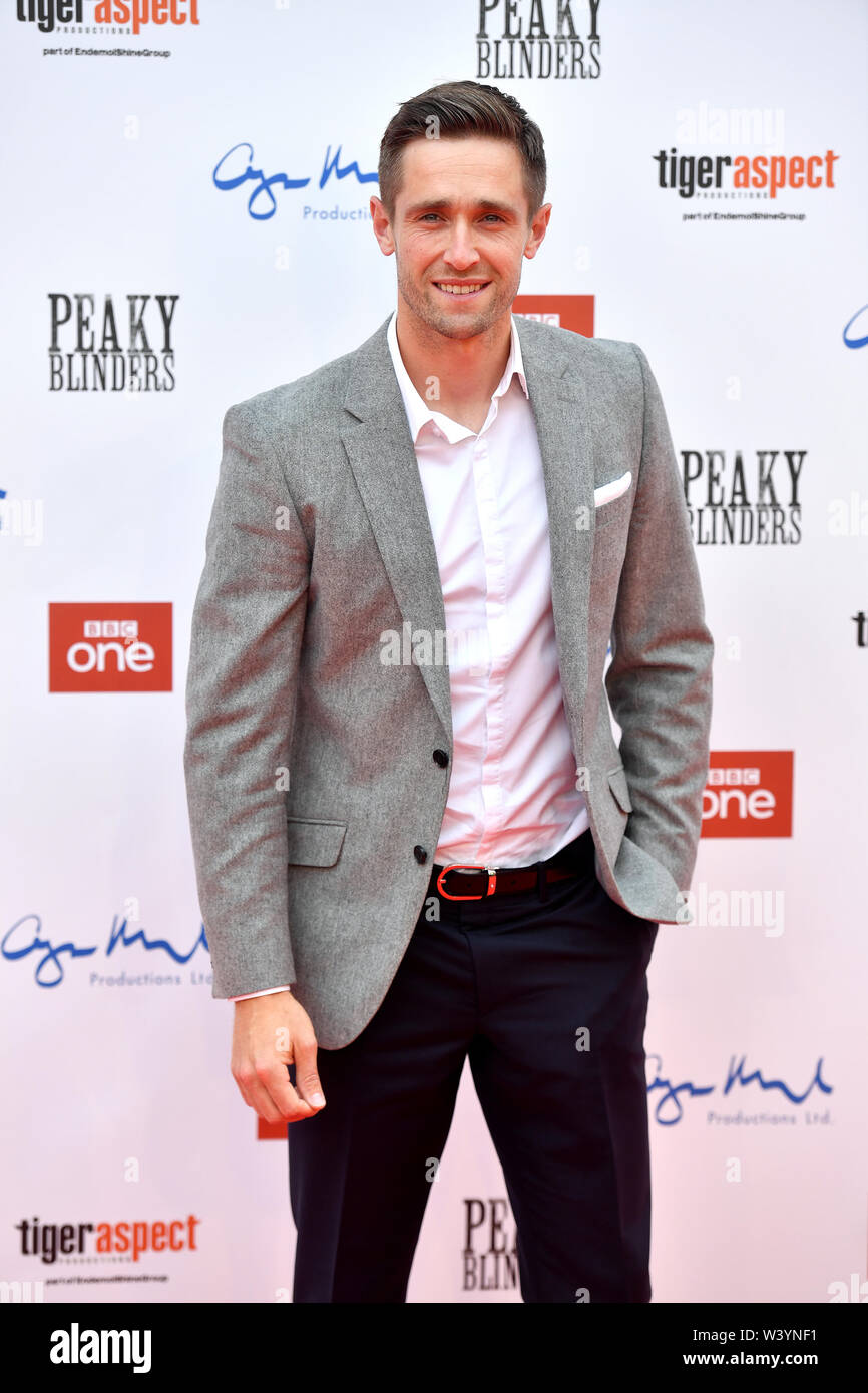 Chris Woakes attending the Peaky Blinders Series Five World Premiere held at Birmingham Town Hall. Stock Photo