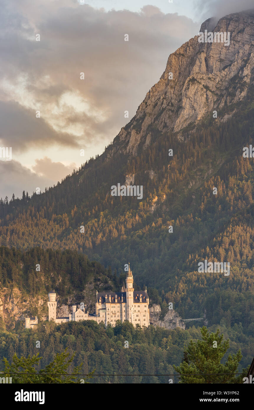 The world famous Neuschwanstein Castle in Bavaria, Germany Stock Photo
