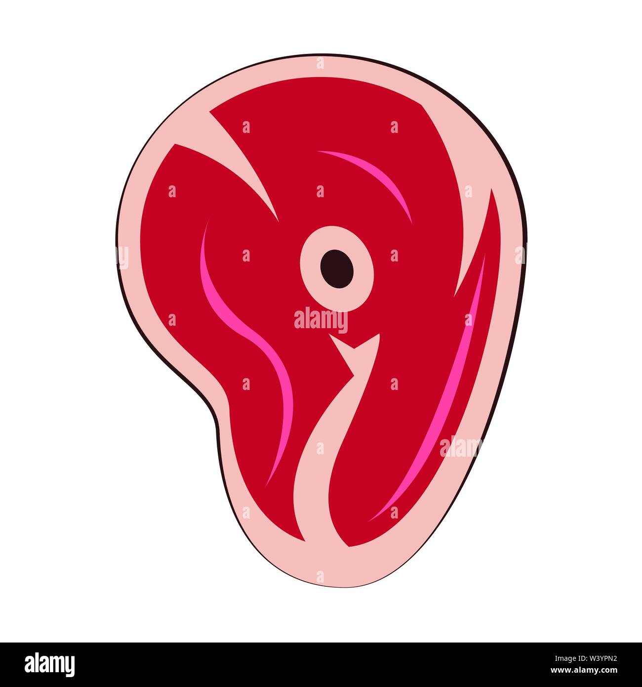 Barbecue beef cut of meat food isolated Stock Vector Image & Art - Alamy