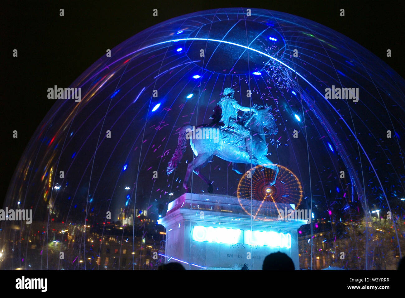 Festival of the Lights, December 8th, Lyon, France, Auvergne Rhone-Alps Region, France Stock Photo