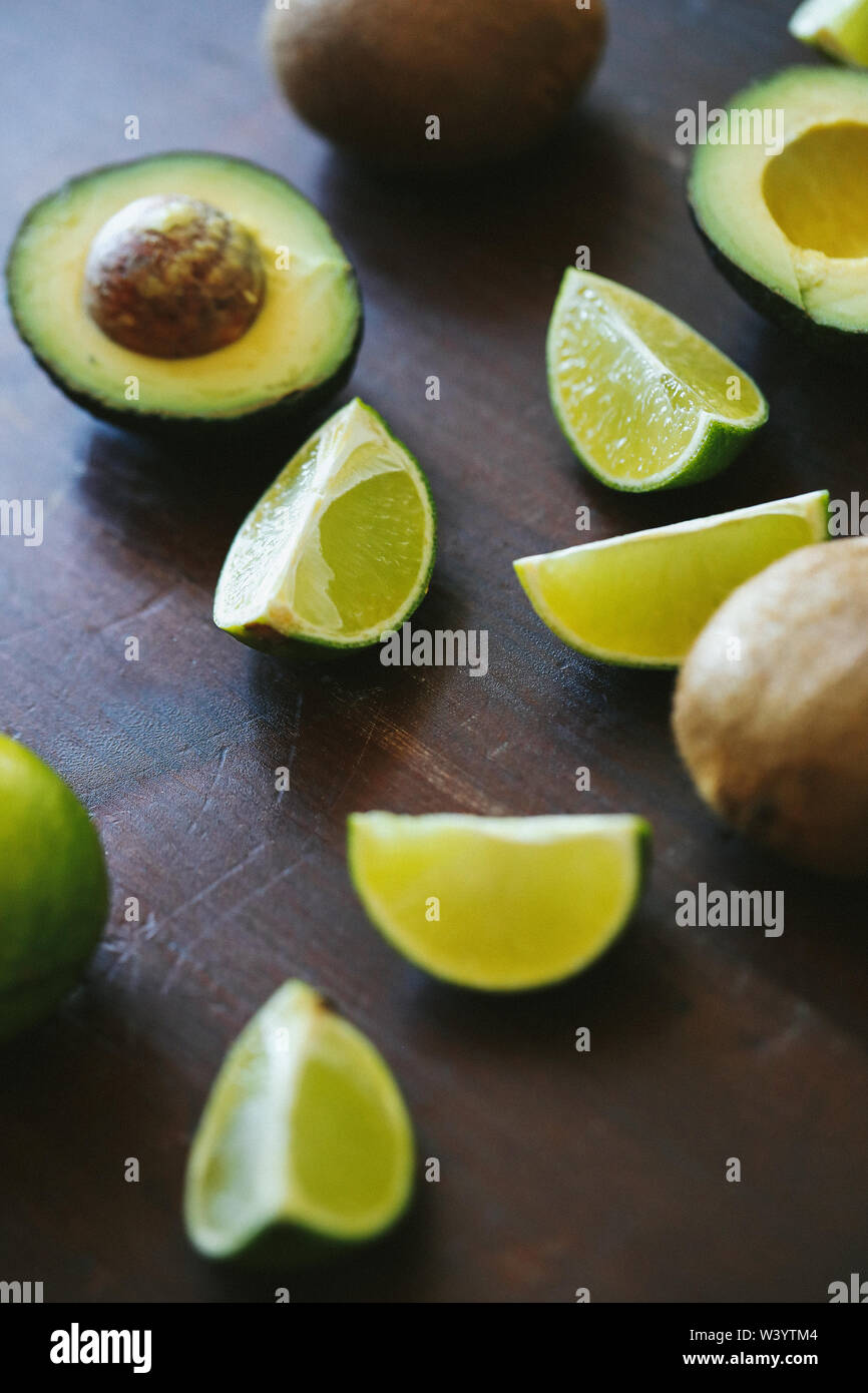 Sliced lime Stock Photo