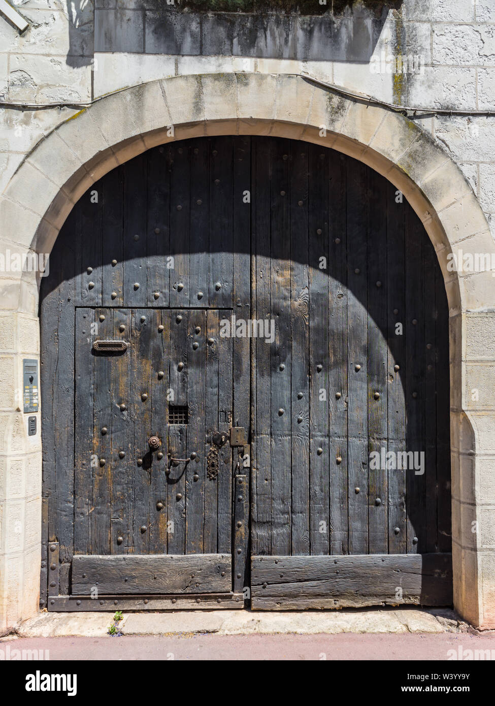 Old doors and locks, Tours, France Stock Photo Alamy