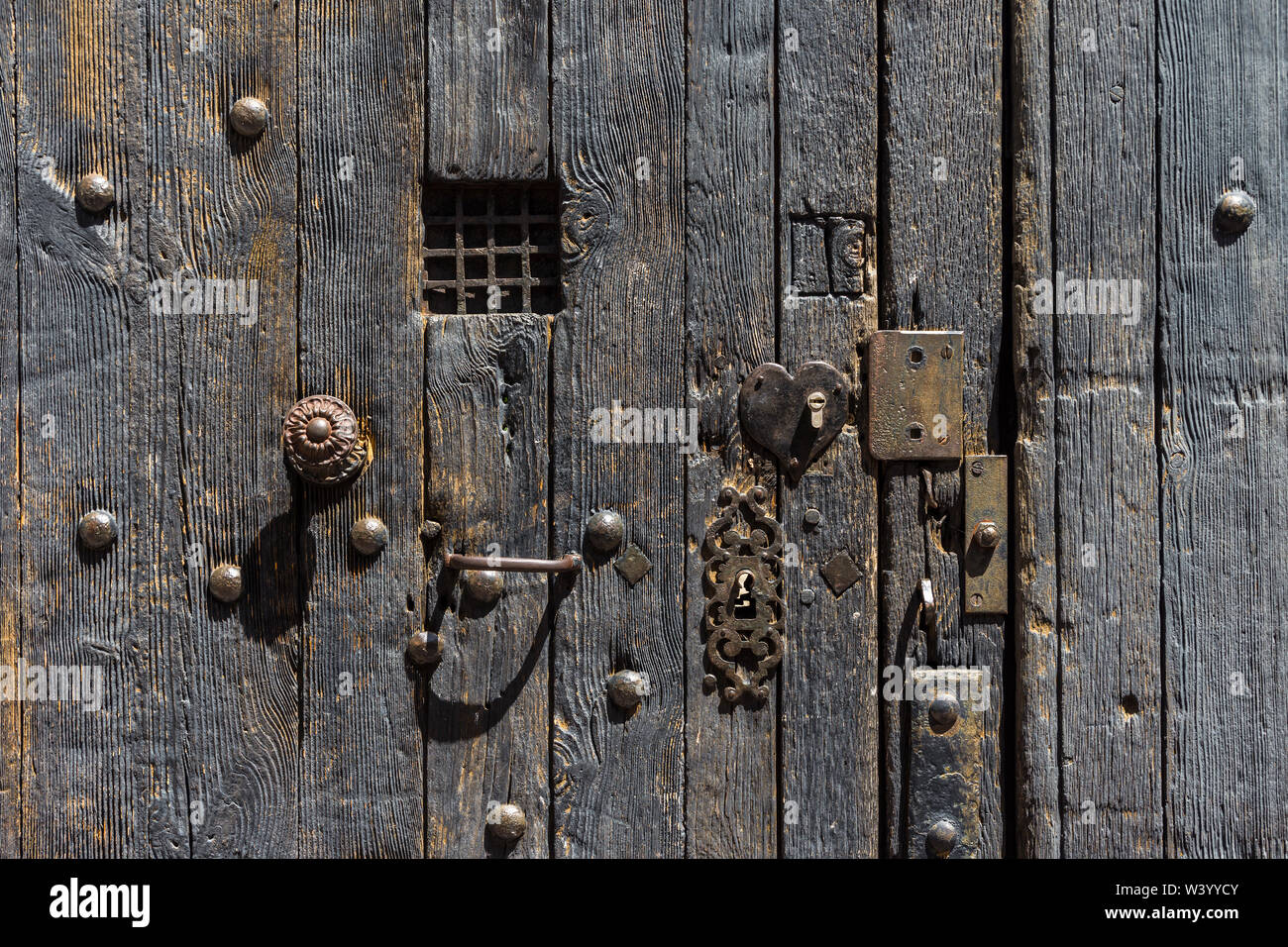 Old doors and locks, Tours, France Stock Photo Alamy