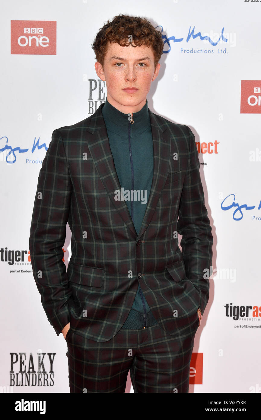 Harry Kirton attending the Peaky Blinders Series Five World Premiere held at Birmingham Town Hall. Stock Photo