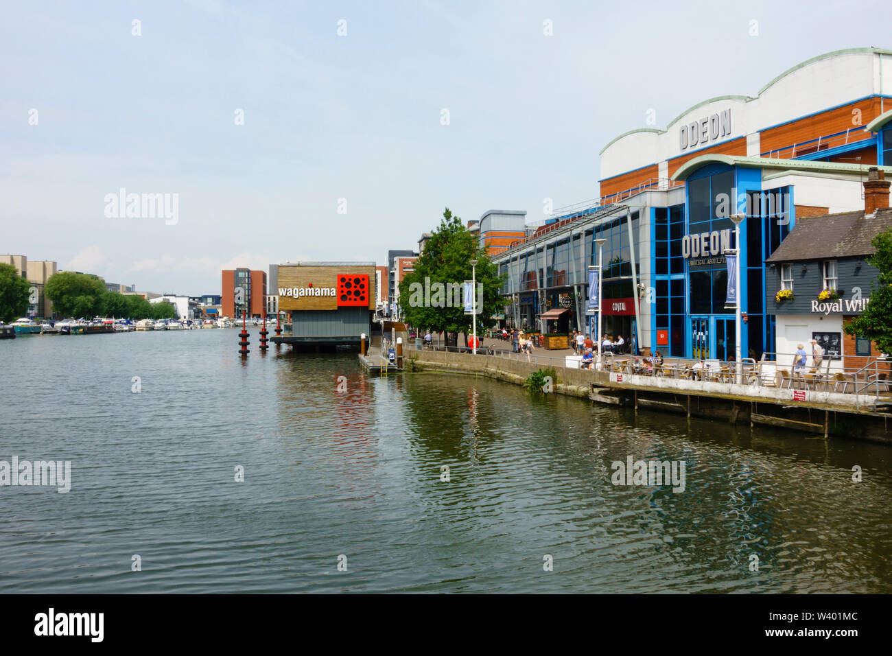 Odeon cinema and Wagamama restaurant on Brayford Pool, Lincoln, Lincolnshire, England. July 2019 Stock Photo