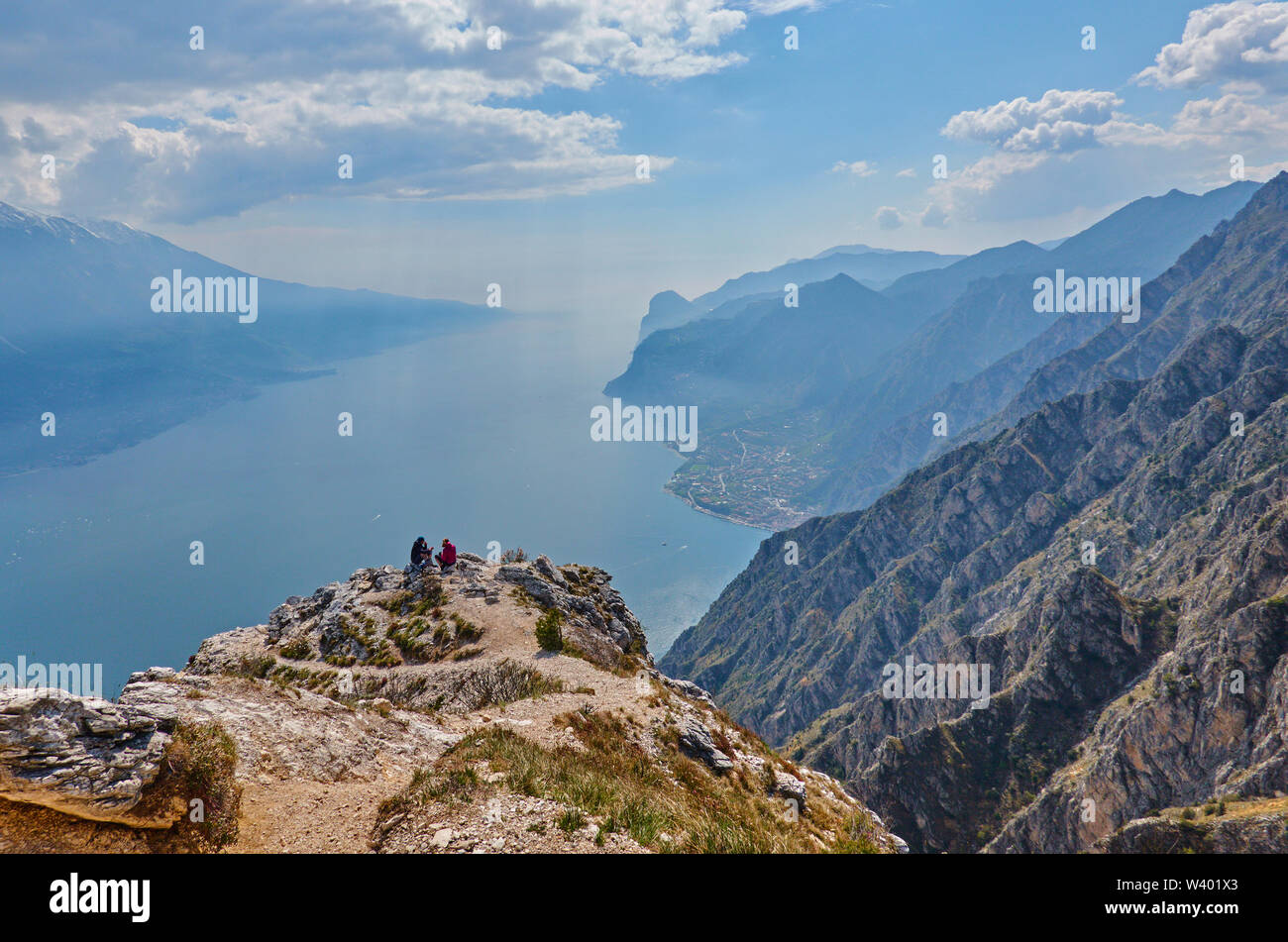 Bike road up to Pregasina and panoramic viewpoint Punta Larici at Lago