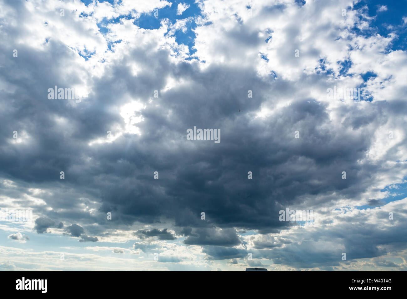 Dark storm clouds Stock Photo