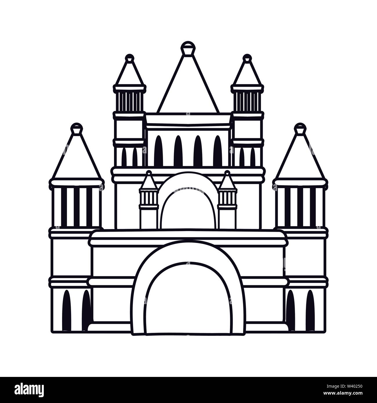 sand castle on white background vector illustration Stock Vector Image ...