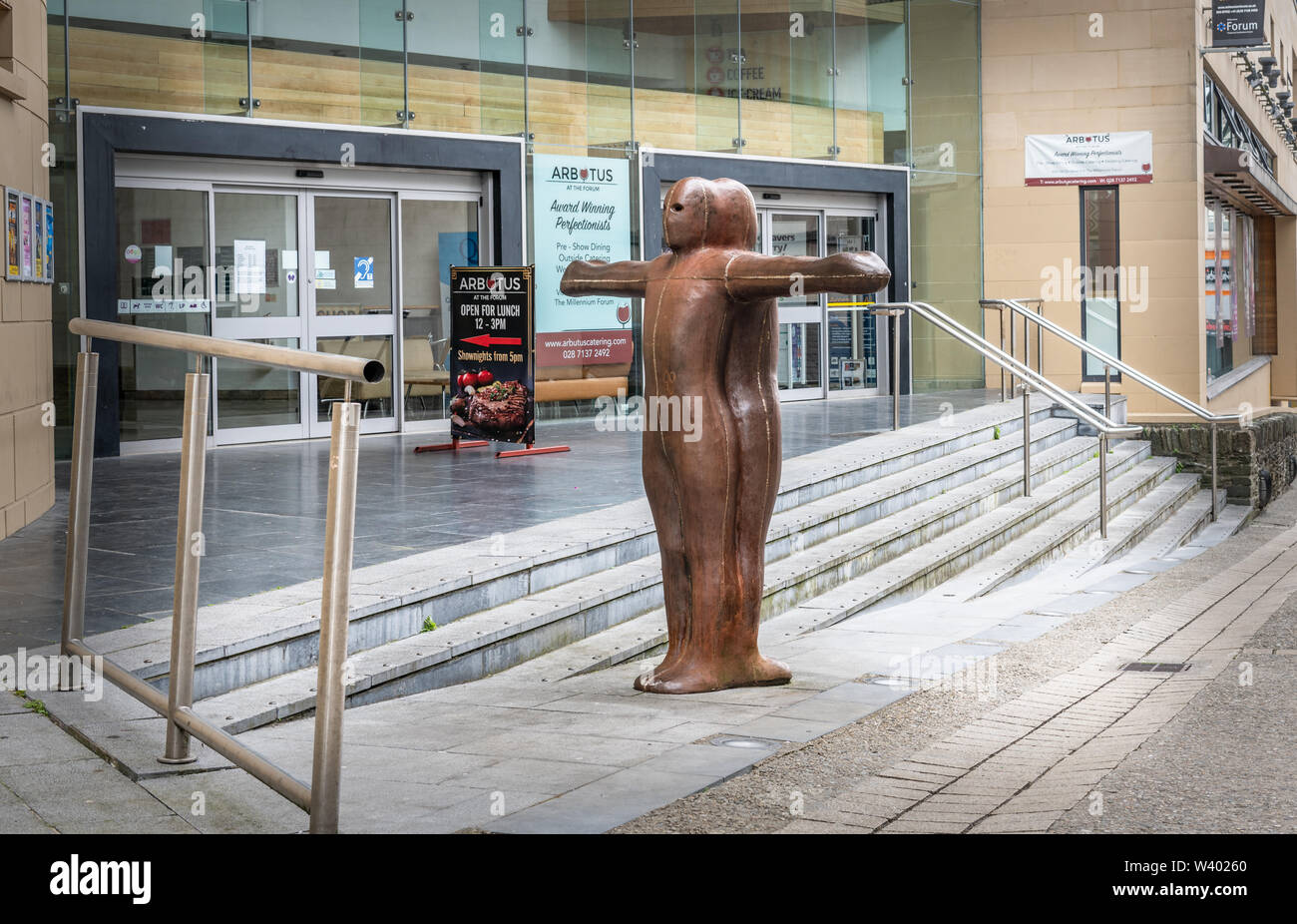 Antony Gormley sculpture, Londonderry, Northern Ireland Stock Photo Alamy