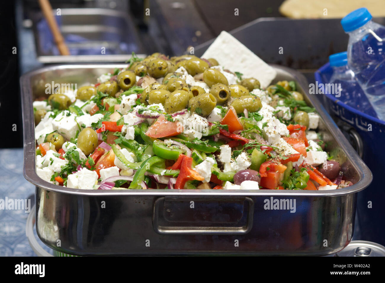 olive and feta salad Stock Photo Alamy