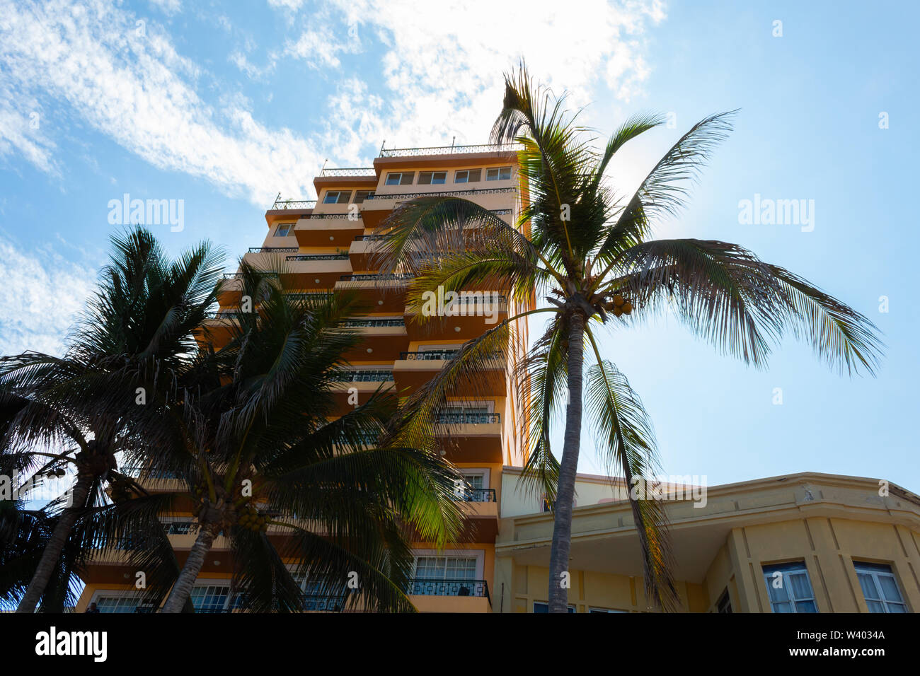 Apartment building on the banks of the malecon in Mazatlan, Sinaloa