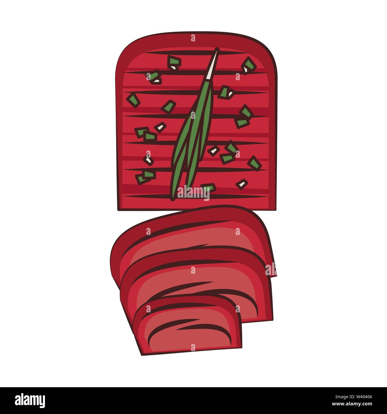 Barbecue food beef steak grilled cartoon Stock Vector Image & Art - Alamy